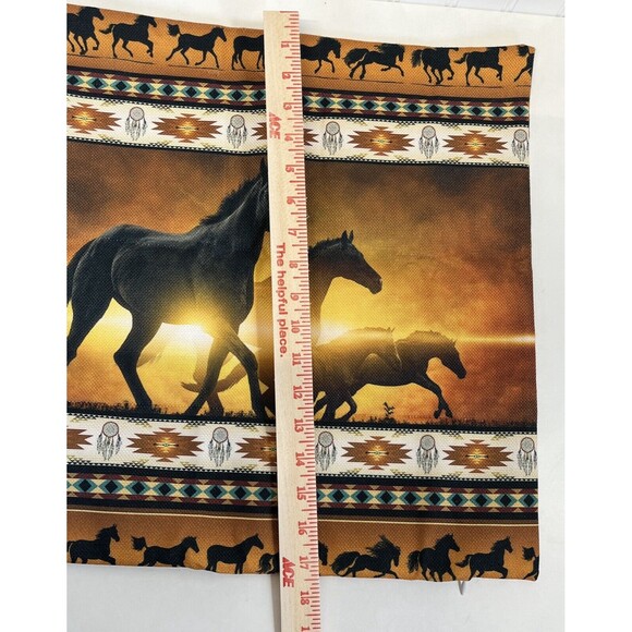Pair NEW Pillow Covers  Aztec Native Horses Western  17x17 Zip Closure. Colorful - Picture 8 of 8